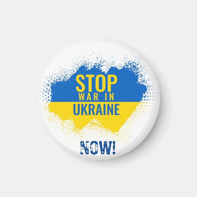 Stop War in Ukraine Now  Magnet (Front)