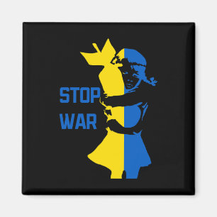 Stop War In Ukraine Stop Bombing Of Ukraine Kid By Magnet