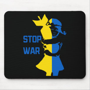 Stop War In Ukraine Stop Bombing Of Ukraine Kid By Mouse Pad