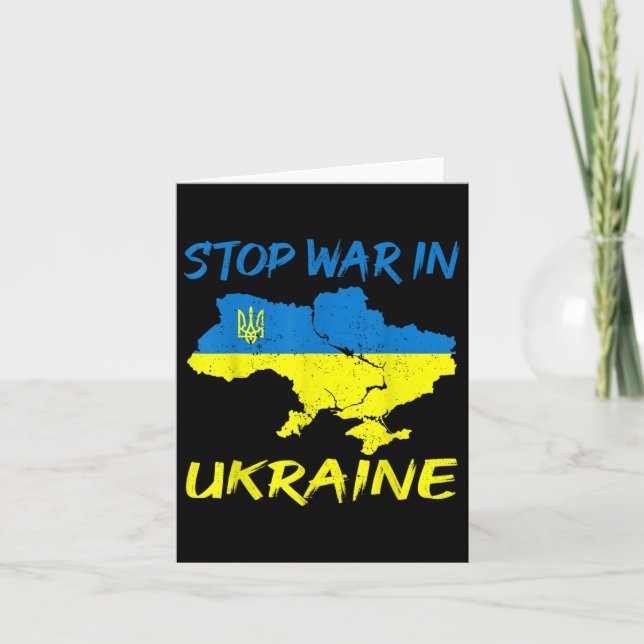 Stop War In Ukraine Stop Russian Attacks Ukraine F Card (Front)