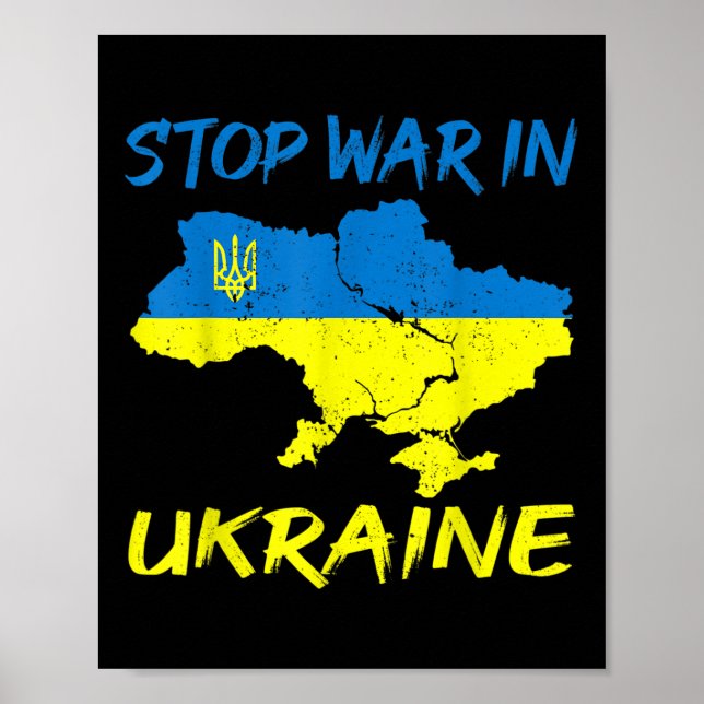 Stop War In Ukraine Stop Russian Attacks Ukraine F Poster (Front)