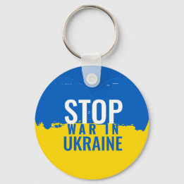 Stop War in Ukraine. Support Ukraine. Key Ring