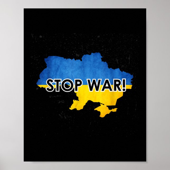 Stop War In Ukraine _ Support Ukrainians _ No War  Poster (Front)