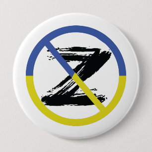 Stop war in Ukraine Throw Pillow 10 Cm Round Badge