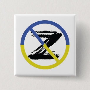 Stop war in Ukraine Throw Pillow 15 Cm Square Badge