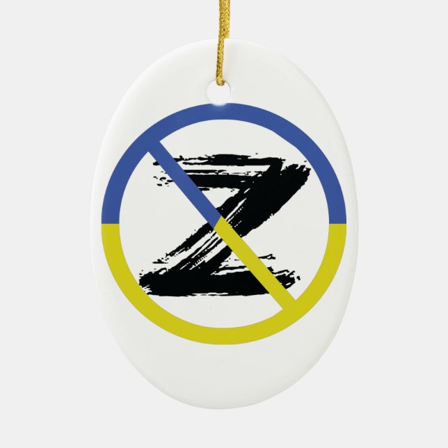 Stop war in Ukraine Throw Pillow Ceramic Ornament (Front)
