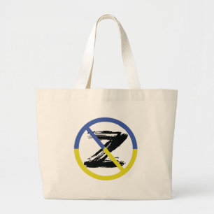 Stop war in Ukraine Throw Pillow Large Tote Bag