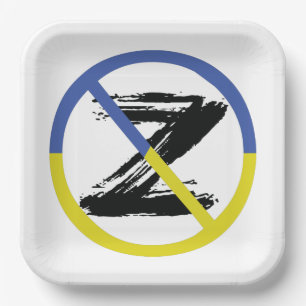Stop war in Ukraine Throw Pillow Paper Plate