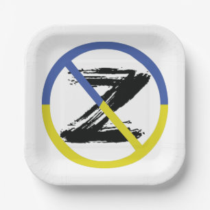 Stop war in Ukraine Throw Pillow Paper Plate