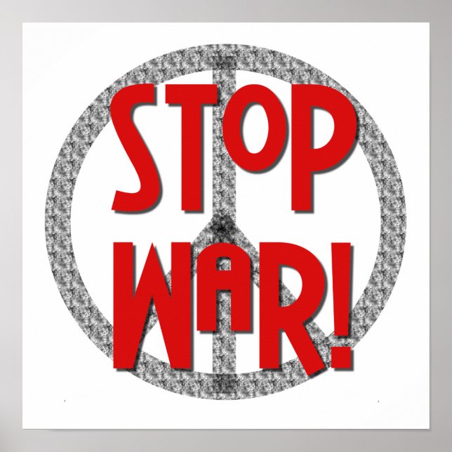 Stop War Peace Symbol T-shirts and Gifts Poster (Front)