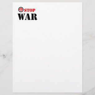 Stop war slogan