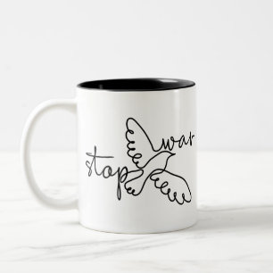 Stop War Two-Tone Coffee Mug