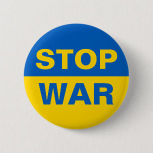 Stop War Ukraine Ukrainian 6 Cm Round Badge