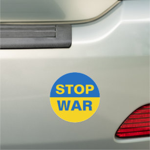 Stop War Ukraine Ukrainian Car Magnet