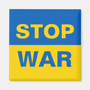 Stop War Ukraine Ukrainian Magnet