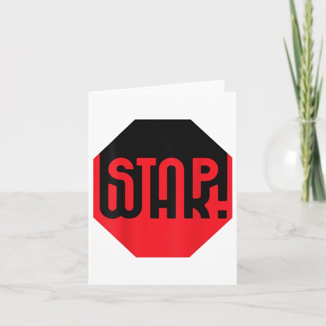 Stop War! Unique Anti-war Design To Stop War Now  Card (Front)