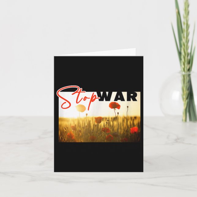 Stop War With Poppy  Card (Front)
