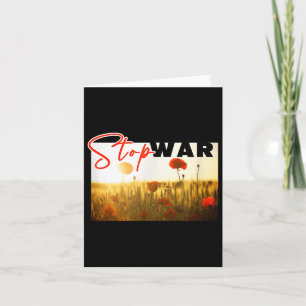 Stop War With Poppy Card