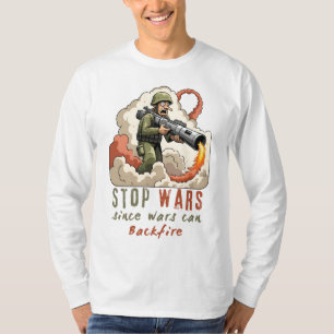 Stop Wars -dgn.1 by Maaya_Prints, Men's LSleeve T-Shirt