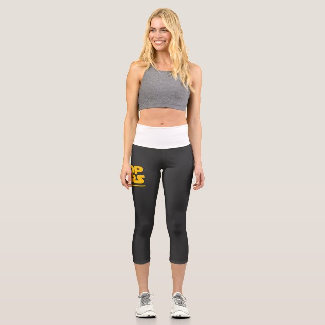 Stop Wars Parody Logo Capri Leggings (Front)