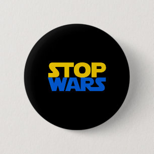 Stop Wars Ukraine Slava Ukrainian Flag Sunflower U 6 Cm Round Badge