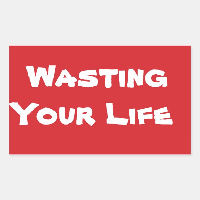 STOP Wasting Your Time Stop Sign Sticker (Front)