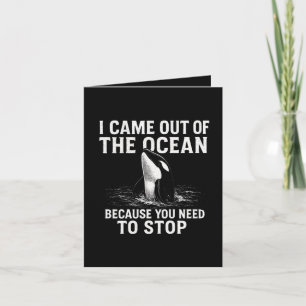 Stop with Shark Humour Ocean Surfing Holiday Card