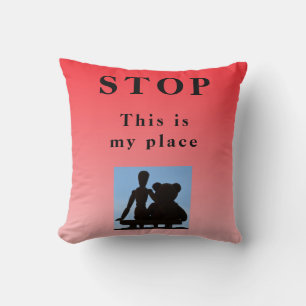 Stop with your Photo - throw pillow