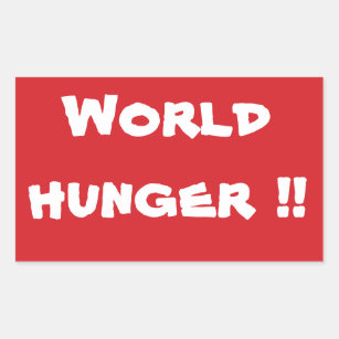 STOP World Hunger Stop Sign Sticker