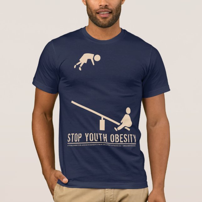 Stop Youth Obesity (crisp) T-Shirt (Front)