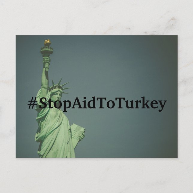 #StopAidToTurkey Postcard (Front)