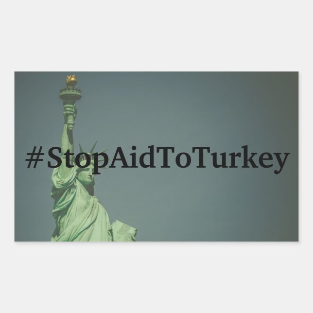 #StopAidToTurkey Sticker (Front)