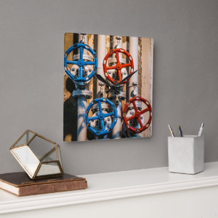 Stopcock in the Schiffbau, Zurich Square Wall Clock