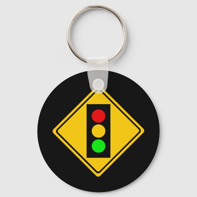 Stoplight Ahead Key Ring (Front)