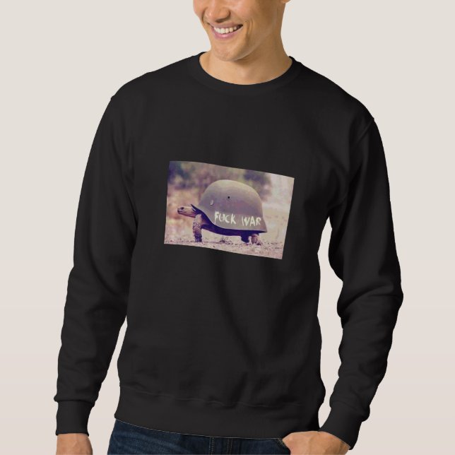 Stops The War No War Peace For World Turtle Sweatshirt (Front)