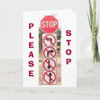 STOPSIGN/SIGNS HUMOR FOR I LOVE YOU CARD ANY TIME