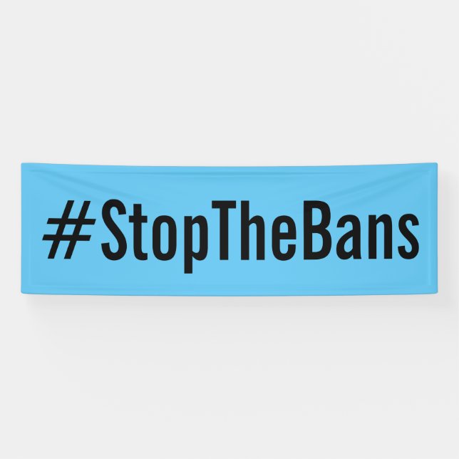 #StopTheBans Pro-Choice March Blue Banner (Horizontal)