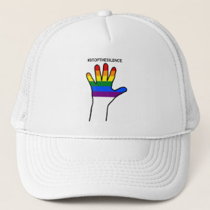 stopthesilence pride trucker hat