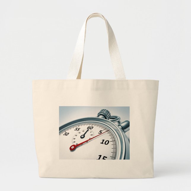 stopwatch large tote bag (Front)