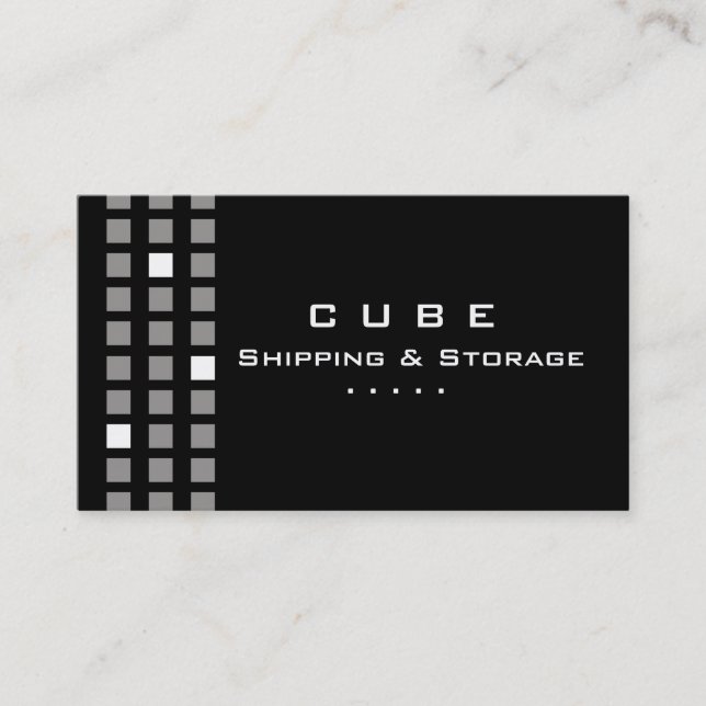Storage Business Card Box Black Grey White (Front)