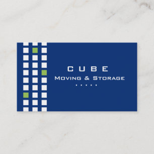 Storage Business Card Box Blue White Green