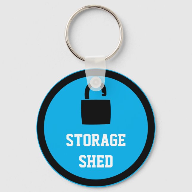 Storage Shed Blue Keychain (Front)