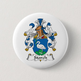Storch Family Crest 6 Cm Round Badge