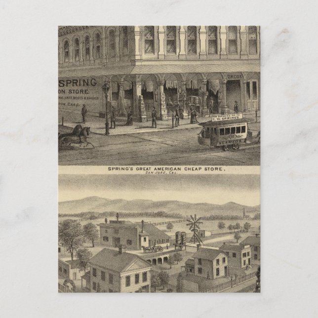 Store, brewery, San Jose Postcard (Front)