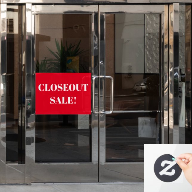 Store Closeout Sale Red Business (Office Door)