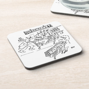 Store Detectives at a Supermarket Coaster