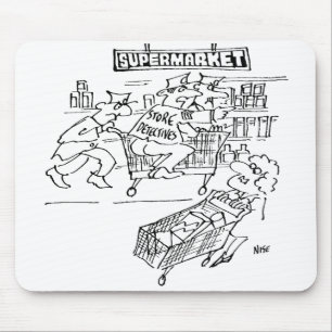 Store Detectives at a Supermarket Mouse Pad