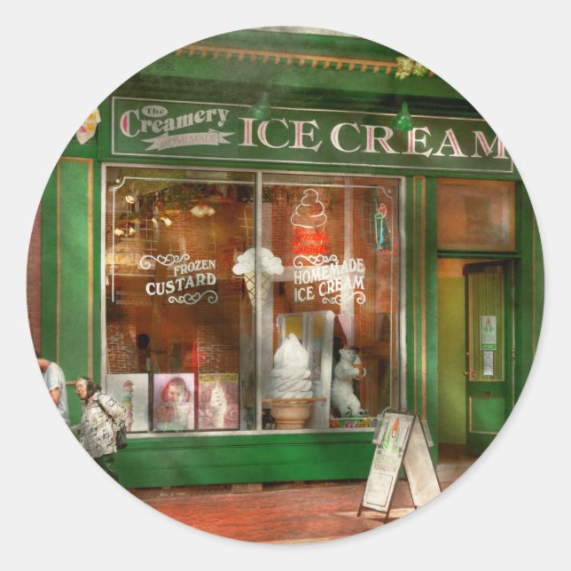 Store Front - Alexandria, VA - The Creamery Classic Round Sticker (Front)