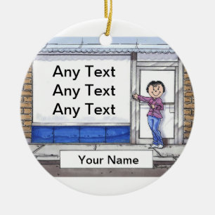 Store Front - Female Ceramic Tree Decoration