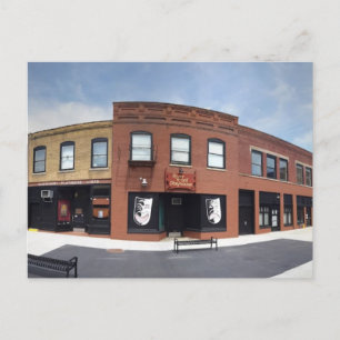 store front on postcard